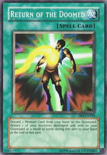 Common, Dark Beginning 1, Normal Spell, Spell, Unlimited Return of the Doomed [DB1-EN224] Common - Trading Card World