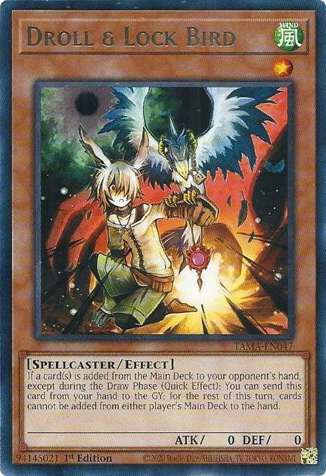 1st Edition, Effect Monster, Rare, Spellcaster, Tactical Masters, Wind Droll & Lock Bird [TAMA-EN047] Rare - Trading Card World
