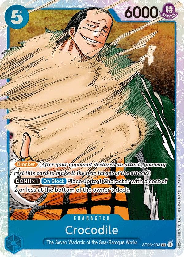 Baroque Works, Character, Starter Deck: The Seven Warlords of The Sea, Starter Decks, Super Rare, The Seven Warlords of the Sea Crocodile (003) [Starter Deck: The Seven Warlords of The Sea] - Trading Card World