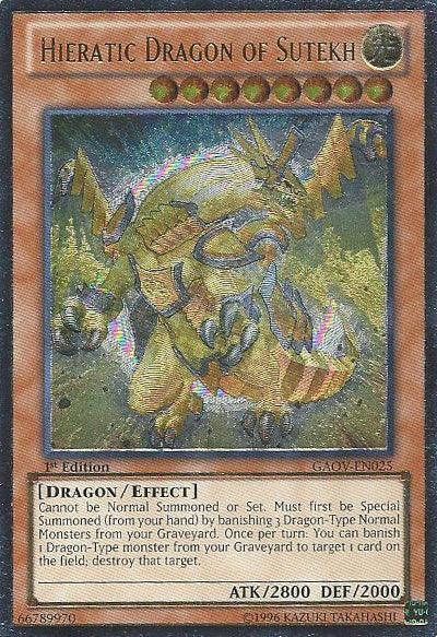 1st Edition, Dragon, Effect Monster, Galactic Overlord, Light, Ultimate Rare, Unlimited Hieratic Dragon of Sutekh [GAOV-EN025] Ultimate Rare - Trading Card World
