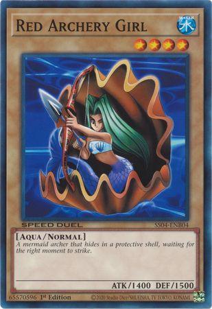 1st Edition, Aqua, Common, Normal Monster, Speed Duel: Match of the Millennium, Water Red Archery Girl [SS04-ENB04] Common - Trading Card World