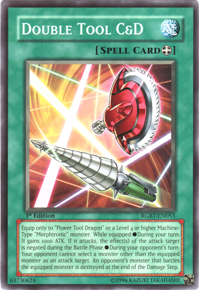 1st Edition, Common, Equip Spell, Raging Battle, Spell, Unlimited Double Tool C&D [RGBT-EN053] Common - Trading Card World