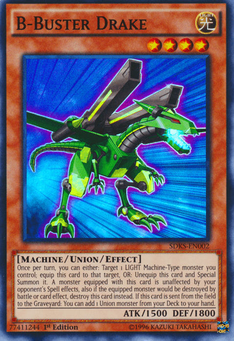 1st Edition, Light, Machine, Structure Deck: Seto Kaiba, Super Rare, Union/Effect Monster, Unlimited B-Buster Drake [SDKS-EN002] Super Rare - Trading Card World