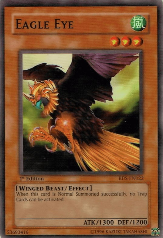1st Edition, Common, Effect Monster, Rise of Destiny, Unlimited, Wind, Winged Beast Eagle Eye [RDS-EN022] Common - Trading Card World