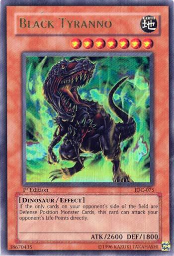 1st Edition, Dinosaur, Earth, Effect Monster, Invasion of Chaos, Ultra Rare, Unlimited Black Tyranno [IOC-075] Ultra Rare - Trading Card World