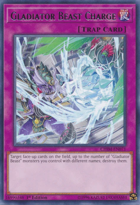 1st Edition, Chaos Impact, Normal Trap, Rare, Trap, Unlimited Gladiator Beast Charge [CHIM-EN071] Rare - Trading Card World