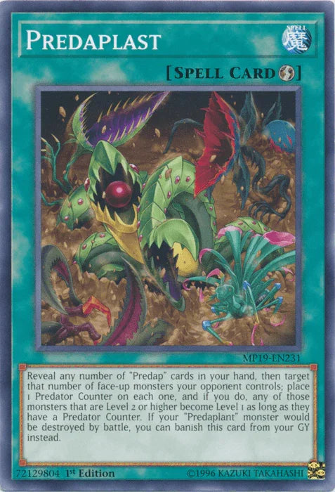 1st Edition, 2019 Gold Sarcophagus Tin Mega Pack, Common, Quick Play Spell, Spell, Unlimited Predaplast [MP19-EN231] Common - Trading Card World