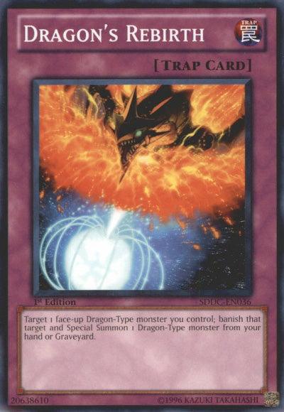 1st Edition, Common, Normal Trap, Structure Deck: Dragons Collide, Trap, Unlimited Dragon's Rebirth [SDDC-EN036] Common - Trading Card World