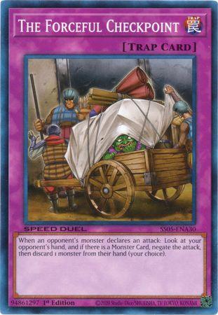 1st Edition, Common, Normal Trap, Speed Duel: Twisted Nightmares, Trap The Forceful Checkpoint [SS05-ENA30] Common - Trading Card World