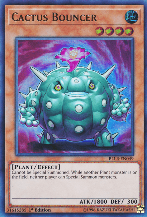 1st Edition, Battles of Legend: Light's Revenge, Earth, Effect Monster, Plant, Ultra Rare Cactus Bouncer [BLLR-EN049] Ultra Rare - Trading Card World