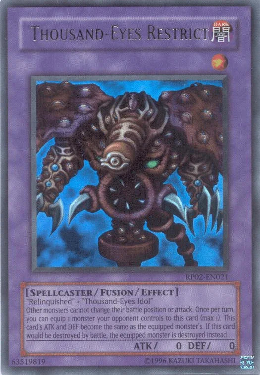Dark, Fusion/Effect Monster, Retro Pack 2, Spellcaster, Ultra Rare, Unlimited Thousand-Eyes Restrict [RP02-EN021] Ultra Rare - Trading Card World