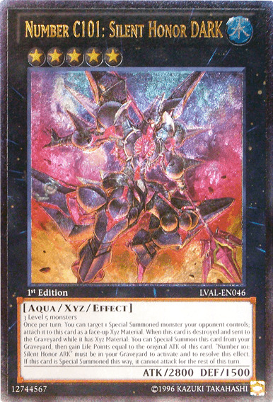 1st Edition, Aqua, Legacy of the Valiant, Ultimate Rare, Unlimited, Water, Xyz/Effect Monster Number C101: Silent Honor DARK [LVAL-EN046] Ultimate Rare - Trading Card World