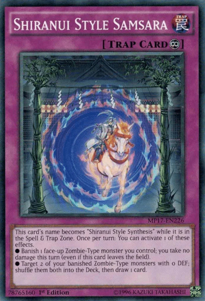 1st Edition, 2017 Mega-Tins Mega Pack, Common, Continuous Trap, Trap Shiranui Style Samsara [MP17-EN226] Common - Trading Card World