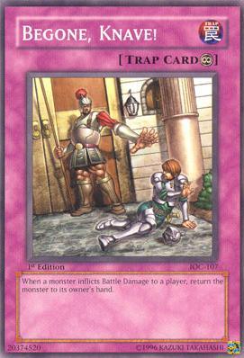 1st Edition, Common, Continuous Trap, Invasion of Chaos, Trap, Unlimited Begone, Knave! [IOC-107] Common - Trading Card World