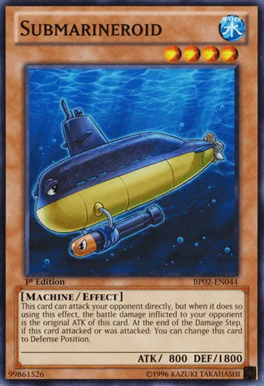 1st Edition, Battle Pack 2: War of the Giants, Effect Monster, Machine, Mosaic Rare, Unlimited, Water Submarineroid [BP02-EN044] Mosaic Rare - Trading Card World