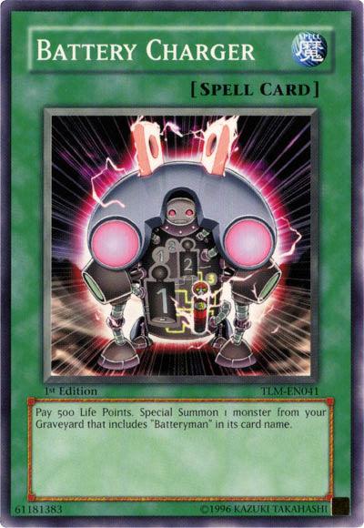 1st Edition, Common, Normal Spell, Spell, The Lost Millennium, Unlimited Battery Charger [TLM-EN041] Common - Trading Card World