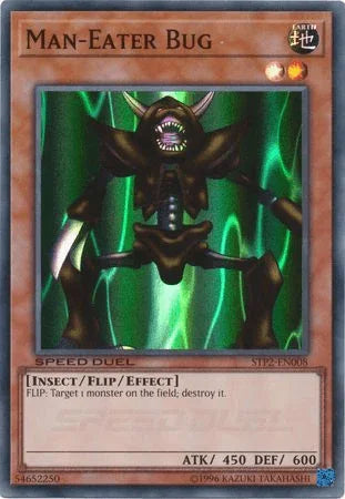 Earth, Flip/Effect Monster, Insect, Speed Duel: Tournament Pack 2, Super Rare, Unlimited Man-Eater Bug [STP2-EN008] Super Rare - Trading Card World
