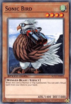1st Edition, Common, Effect Monster, Speed Duel GX: Duel Academy Box, Wind, Winged Beast Sonic Bird [SGX1-ENE03] Common - Trading Card World