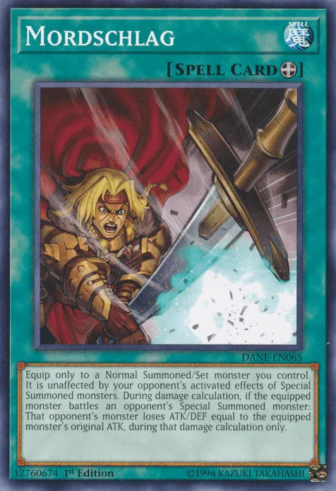 1st Edition, Common, Dark Neostorm, Equip Spell, Spell, Unlimited Mordschlag [DANE-EN065] Common - Trading Card World