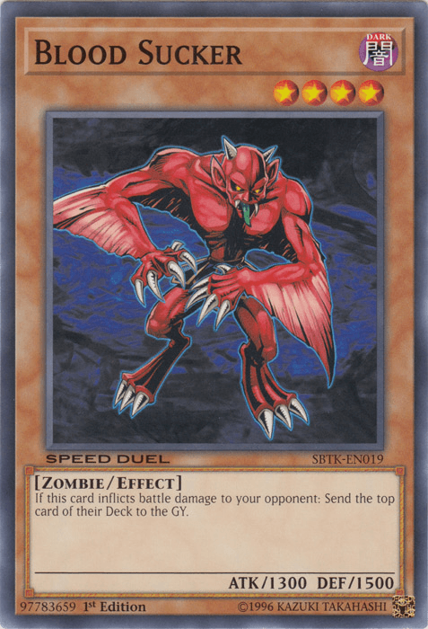 1st Edition, Common, Dark, Effect Monster, Speed Duel: Trials of the Kingdom, Zombie Blood Sucker [SBTK-EN019] Common - Trading Card World