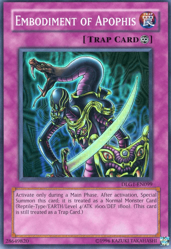 Continuous Spell, Dark Legends, Super Rare, Trap, Unlimited Embodiment of Apophis [DLG1-EN099] Super Rare - Trading Card World