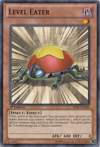 1st Edition, Battle Pack: Epic Dawn, Common, Dark, Effect Monster, Insect, Unlimited Level Eater [BP01-EN209] Common - Trading Card World