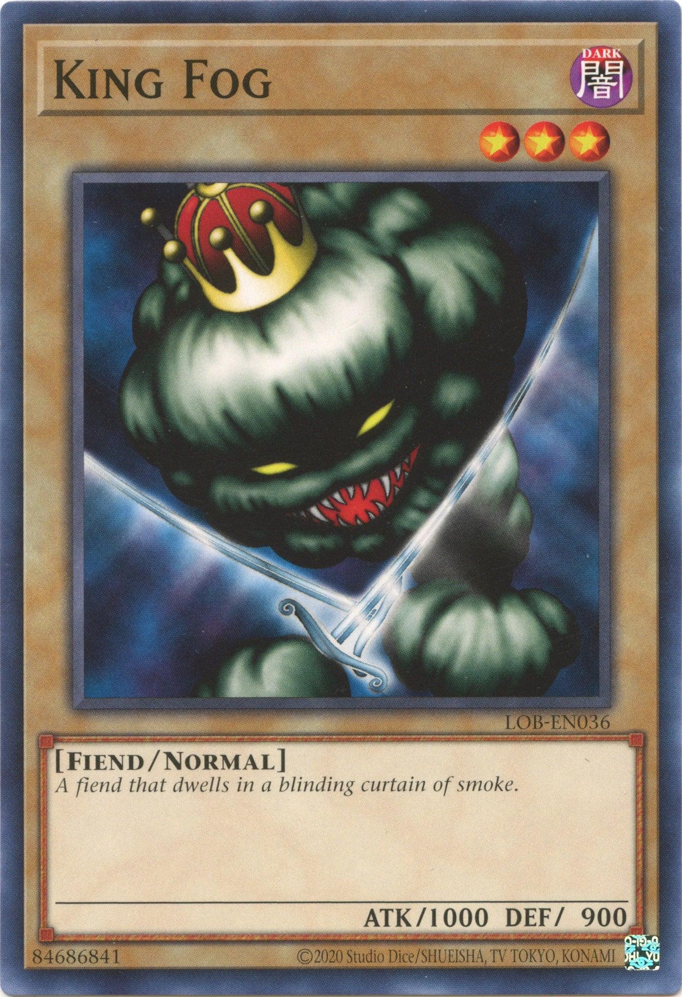 Common, Dark, Fiend, Legend of Blue Eyes White Dragon (25th Anniversary Edition), Normal Monster, Unlimited King Fog (25th Anniversary) [LOB-EN036] Common - Trading Card World