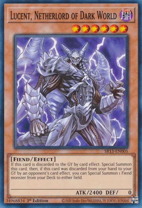 1st Edition, Common, Dark, Effect Monster, Fiend, Structure Deck: Dark World Lucent, Netherlord of Dark World [SR13-EN005] Common - Trading Card World