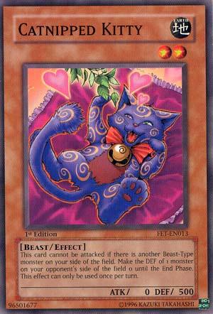 1st Edition, Beast, Common, Earth, Effect Monster, Flaming Eternity, Unlimited Catnipped Kitty [FET-EN013] Common - Trading Card World