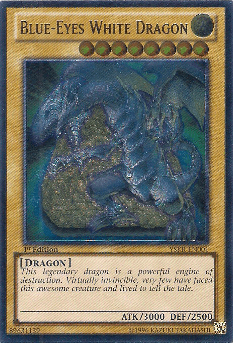 1st Edition, Dragon, Light, Normal Monster, Starter Deck: Kaiba Reloaded, Ultimate Rare, Unlimited Blue-Eyes White Dragon (UTR) [YSKR-EN001] Ultimate Rare - Trading Card World