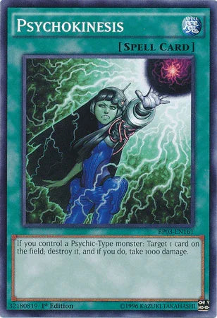 1st Edition, Battle Pack 3: Monster League, Common, Normal Spell, Spell Psychokinesis [BP03-EN161] Common - Trading Card World
