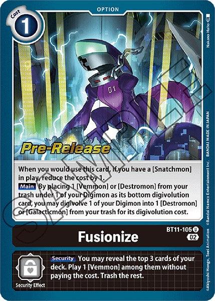 Black, BT11-105, Dimensional Phase Pre-Release Promos, Option, Uncommon Fusionize [BT11-105] [Dimensional Phase Pre-Release Promos] - Trading Card World
