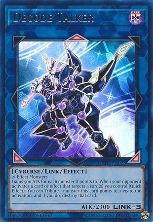 1st Edition, Cyberse, Dark, Duel Devastator, Link/Effect Monster, Ultra Rare Decode Talker [DUDE-EN023] Ultra Rare - Trading Card World
