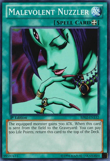 1st Edition, Battle Pack 2: War of the Giants, Equip Spell, Mosaic Rare, Spell, Unlimited Malevolent Nuzzler [BP02-EN132] Mosaic Rare - Trading Card World