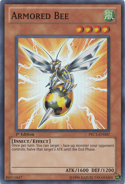 1st Edition, 2012 Premium Collection Tin, Effect Monster, Insect, Super Rare, Wind Armored Bee [PRC1-EN007] Super Rare - Trading Card World