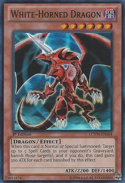 Dark, Dragon, Effect Monster, McDonald's Promotional Cards, Rare, Unlimited White-Horned Dragon (Redemption Replacement) [MDP2-EN006K] Rare - Trading Card World