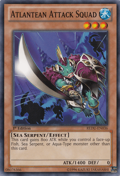 1st Edition, Common, Effect Monster, Return of the Duelist, Sea Serpent, Unlimited, Water Atlantean Attack Squad [REDU-EN036] Common - Trading Card World
