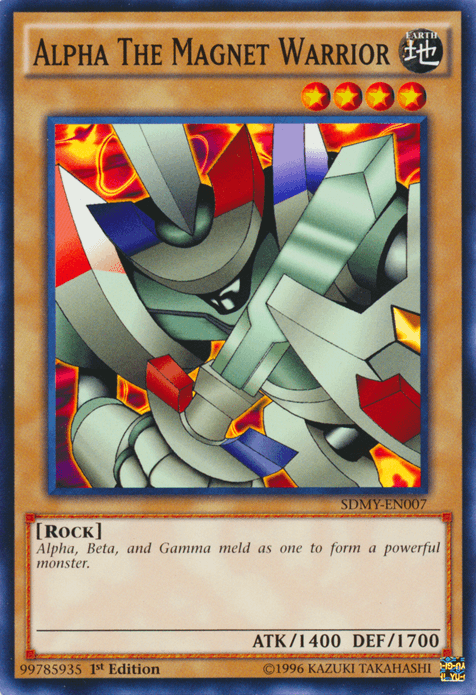 1st Edition, Common, Earth, Normal Monster, Rock, Structure Deck: Yugi Muto Alpha The Magnet Warrior [SDMY-EN007] Common - Trading Card World