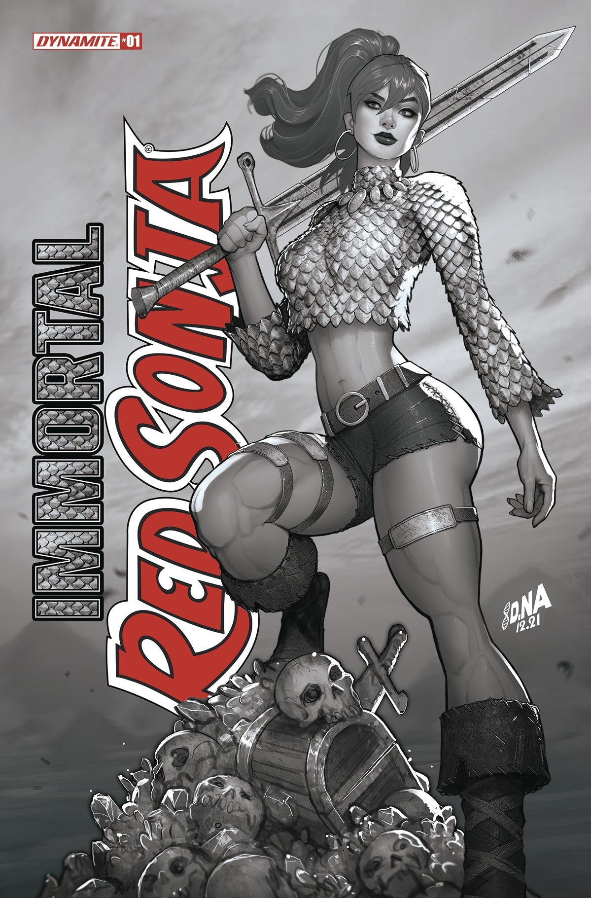 Immortal Red Sonja #1 I 1:25 David Nakayama Line Art Variant (04/13/2022) Dynamite