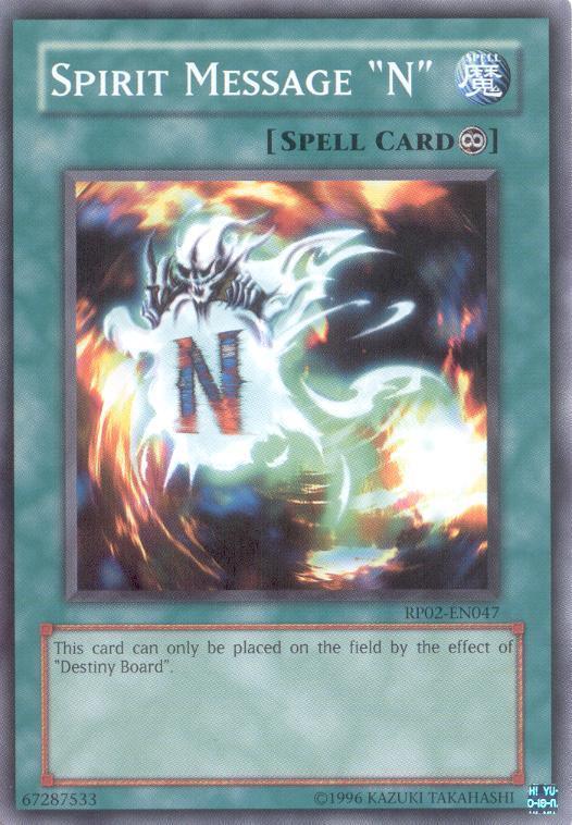 Common, Continuous Spell, Retro Pack 2, Spell, Unlimited Spirit Message "N" [RP02-EN047] Common - Trading Card World