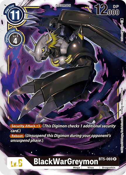 Battle of Omni, Black, BT5-069, Digimon, Dragonkin, Mega, Rare, Virus BlackWarGreymon [BT5-069] [Battle of Omni] - Trading Card World