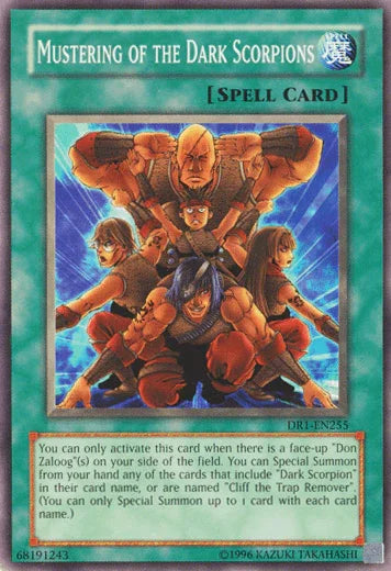 Common, Dark Revelation Volume 1, Normal Spell, Spell, Unlimited Mustering of the Dark Scorpions [DR1-EN255] Common - Trading Card World