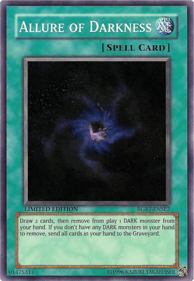 Limited, Normal Spell, Raging Battle: Special Edition, Spell, Super Rare Allure of Darkness [RGBT-ENSE2] Super Rare - Trading Card World