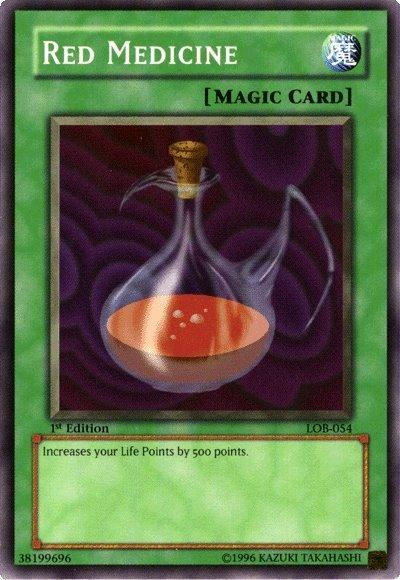 1st Edition, Common, Normal Spell, Spell, The Legend of Blue Eyes White Dragon, Unlimited Red Medicine [LOB-054] Common - Trading Card World