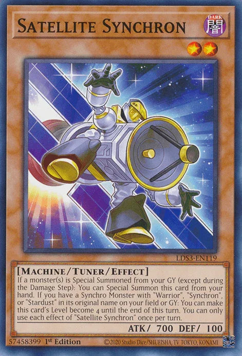1st Edition, Common, Dark, Legendary Duelists: Season 3, Machine, Tuner/Effect Monster Satellite Synchron [LDS3-EN119] Common - Trading Card World