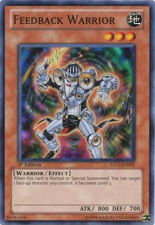 1st Edition, Common, Earth, Effect Monster, Starter Deck: Dawn of the Xyz, Warrior Feedback Warrior [YS11-EN007] Common - Trading Card World