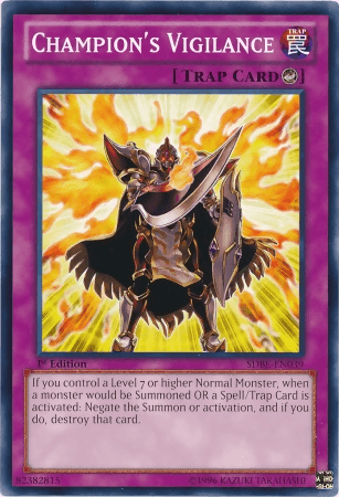 1st Edition, Common, Counter Trap, Structure Deck: Saga of Blue-Eyes White Dragon, Trap, Unlimited Champion's Vigilance [SDBE-EN039] Common - Trading Card World