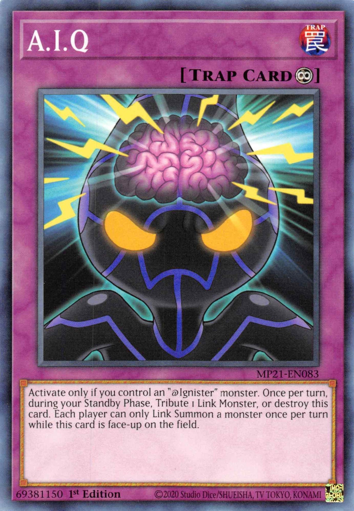 1st Edition, 2021 Tin of Ancient Battles, Common, Continuous Trap, Trap A.I.Q [MP21-EN083] Common - Trading Card World