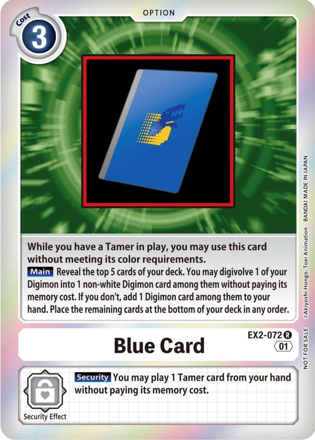 Digital Hazard Promos, EX2-072, Option, Promo, White Blue Card [EX2-072] (Event Pack 4) [Digital Hazard Promos] - Trading Card World