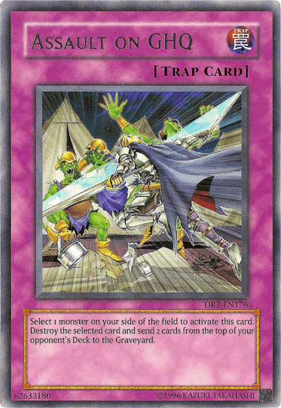Dark Revelation Volume 3, Normal Trap, Rare, Trap, Unlimited Assault on GHQ [DR3-EN176] Rare - Trading Card World